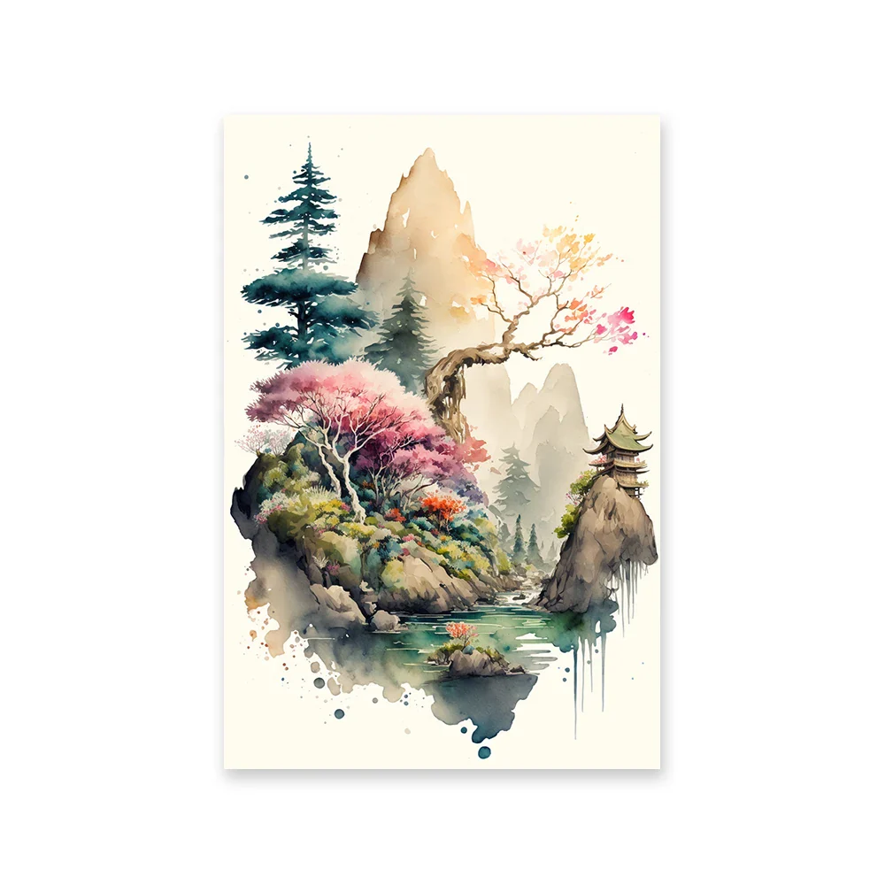 Tableau de paysage style japonais - Image 2