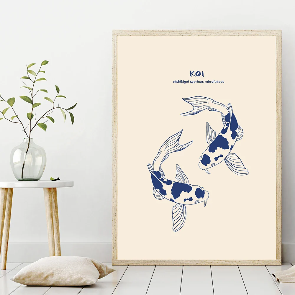 Tableau Japonais Classique Poisson KOI - Image 2