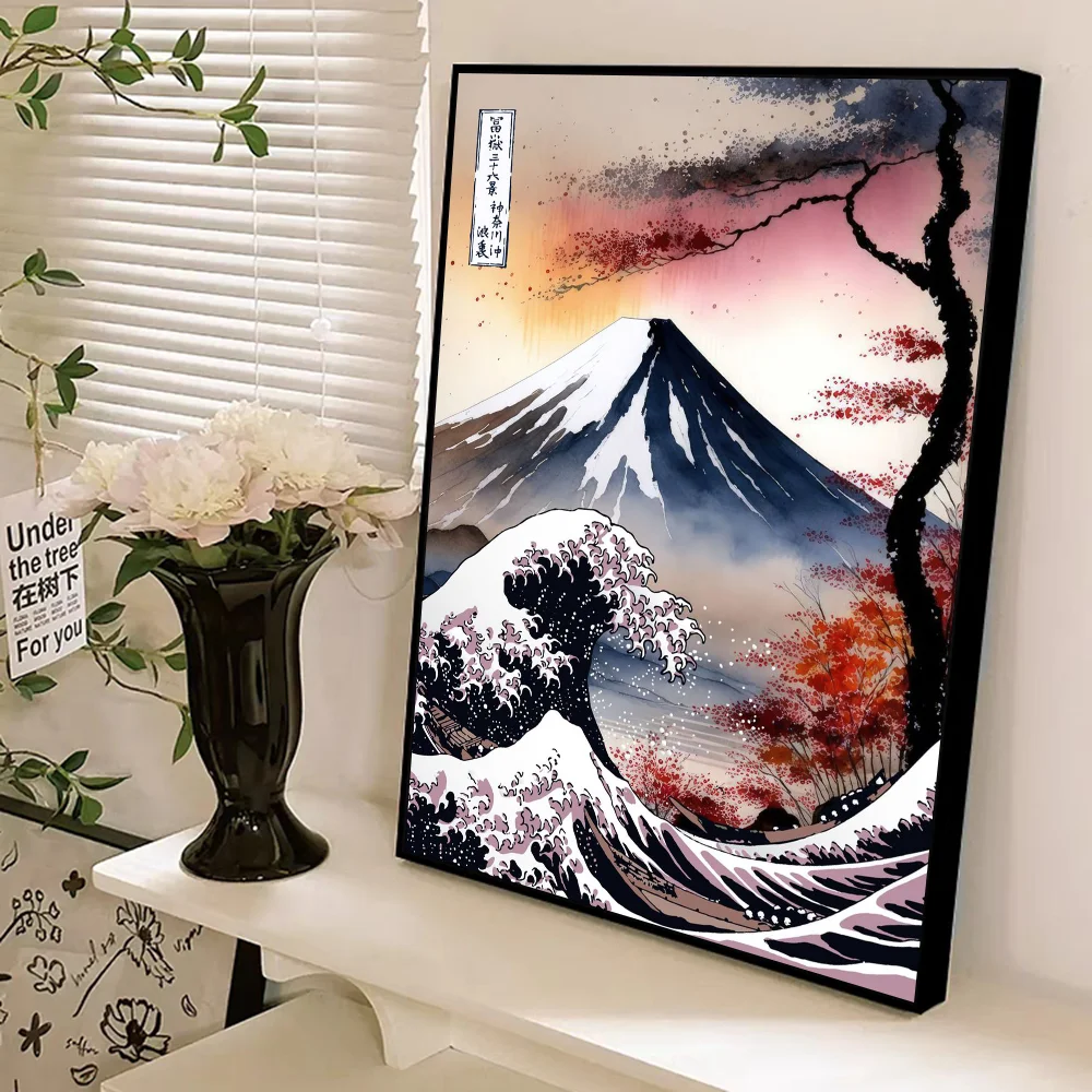 Tableau Japonais Fuji Yama et Vague