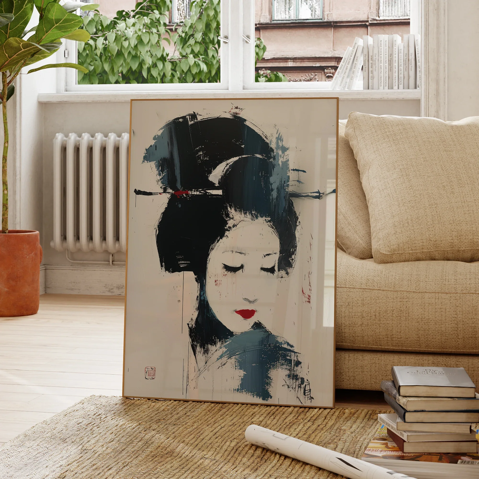 Tableau Japonais Moderne Geisha - Image 3