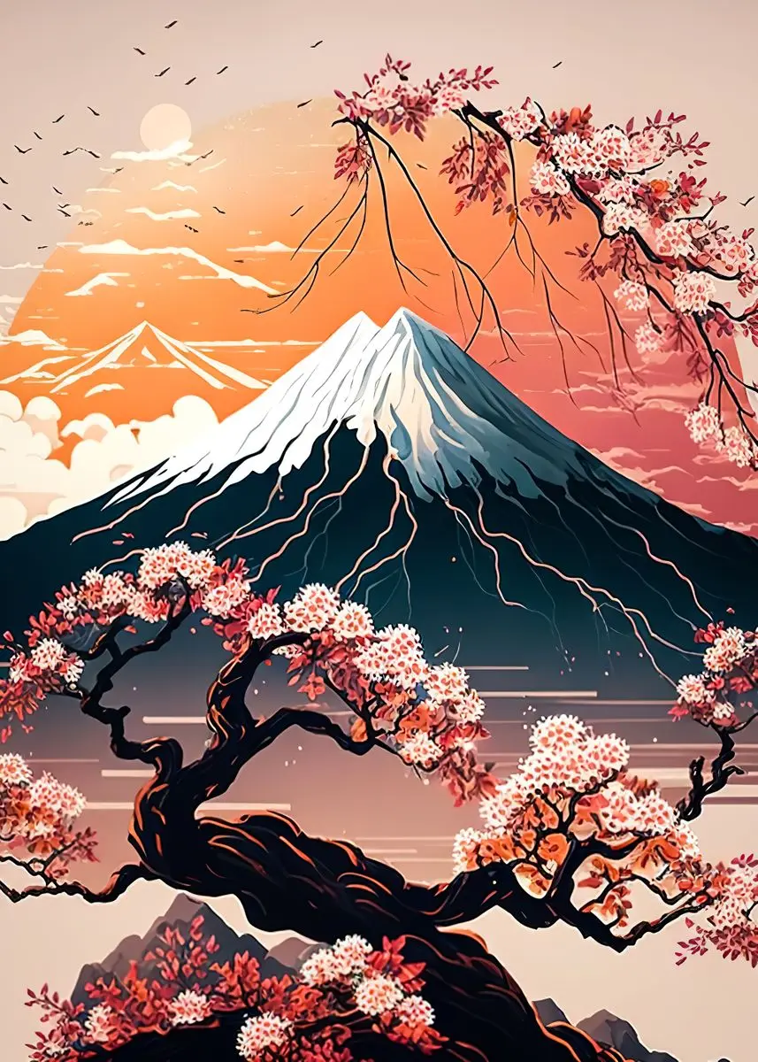 Tableau Japonais Montagne Fuji - Image 10