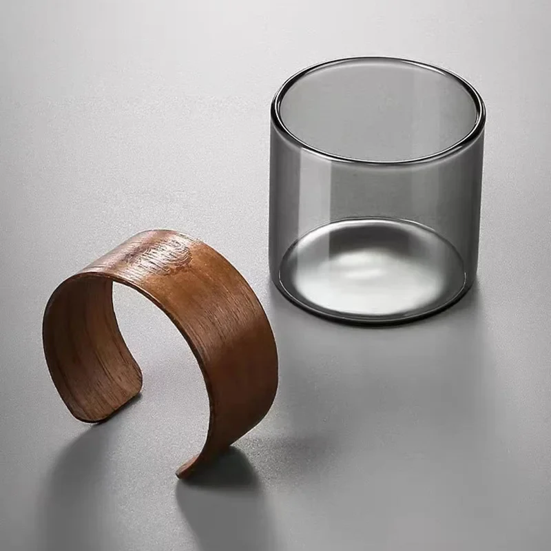 Tasse à thé japonaise avec support en bois - Image 5