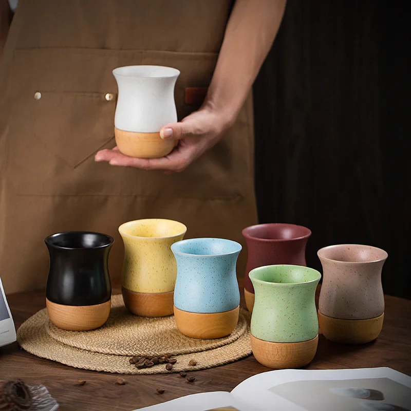 Tasse japonaise base en bois - Image 3