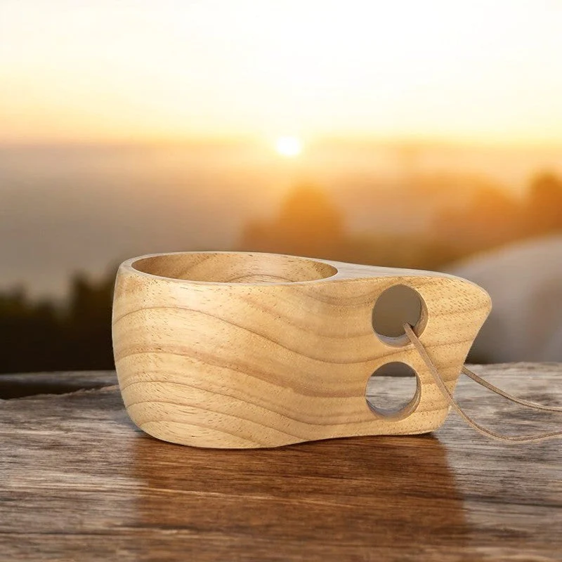 Tasse japonaise en bois épurée - Image 2