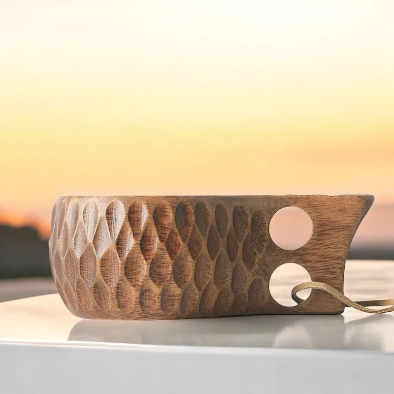 Tasse japonaise en bois stylée - Image 4