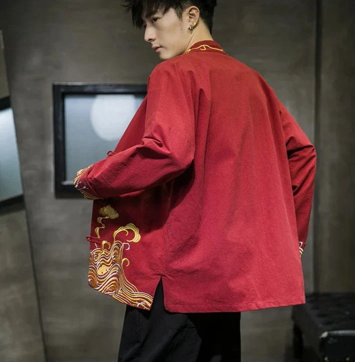 Veste Costume Kimono Homme - Image 4