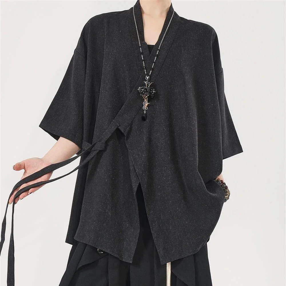 Veste Kimono Femme Ample à Manche Trois Quart - Image 2