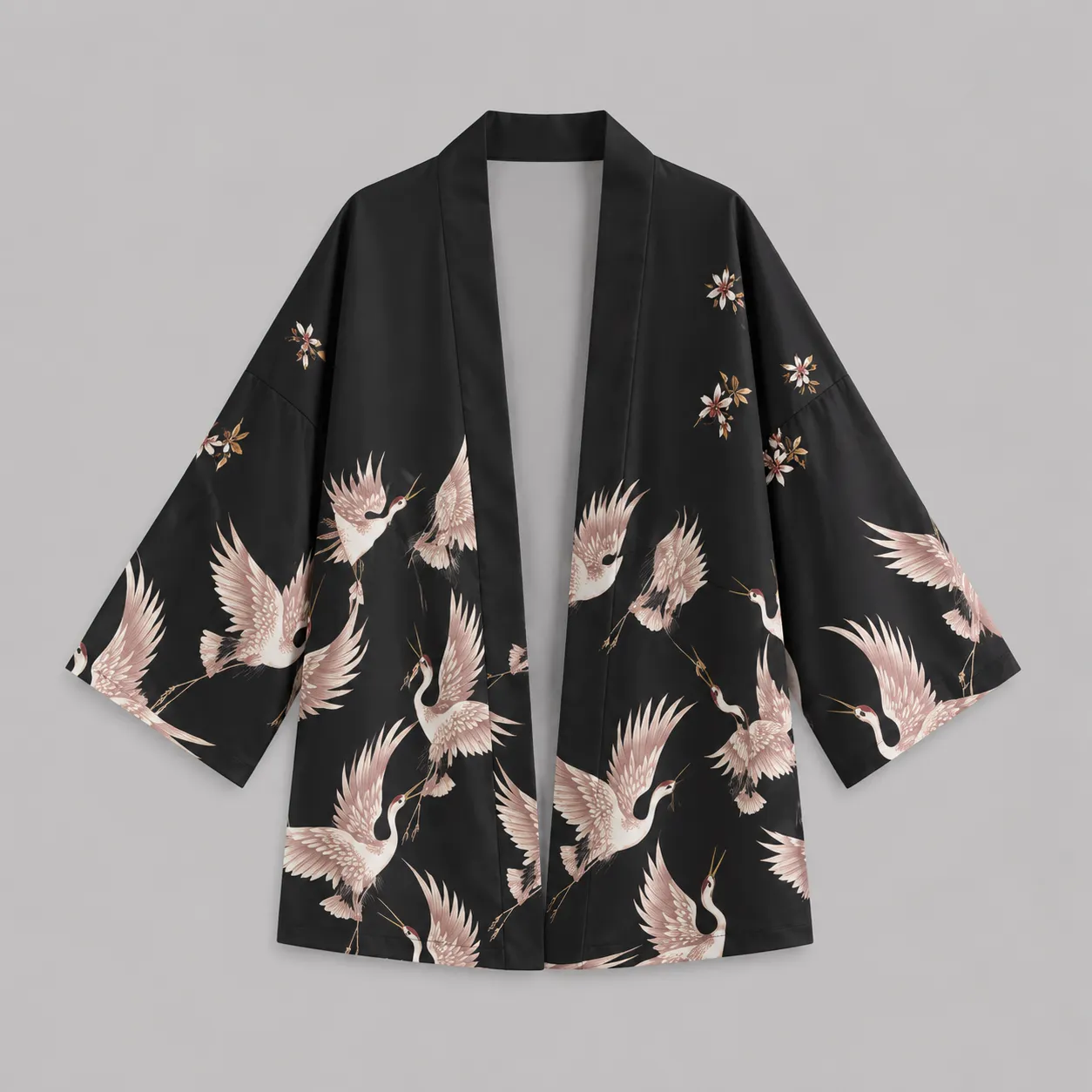 Veste Kimono Femme Ample Grues - Image 3