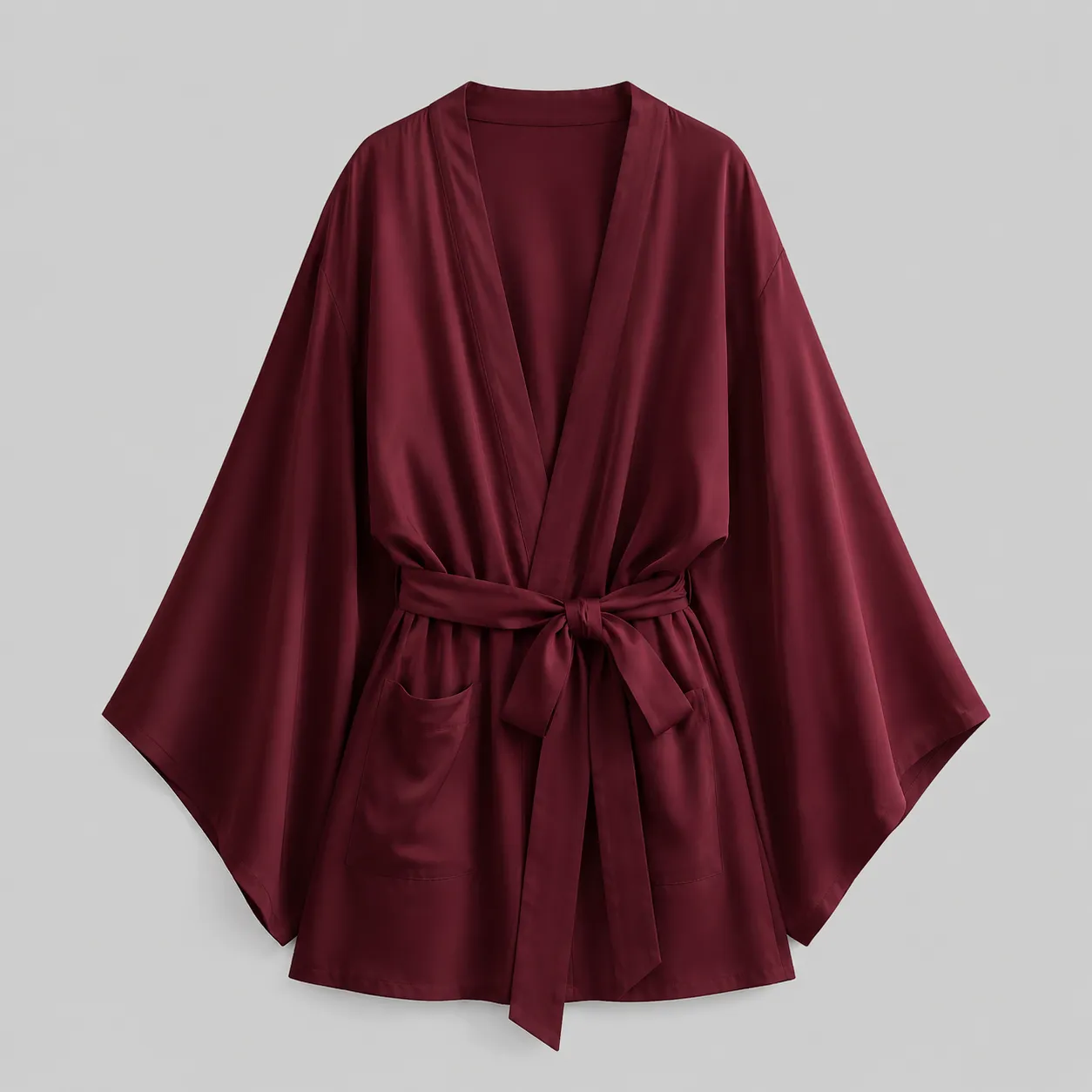 Veste Kimono Femme Bordeaux - Image 3