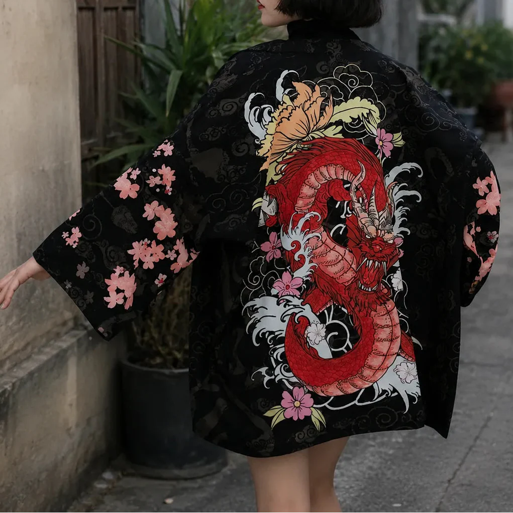 Veste Kimono Femme Dragon - Image 3