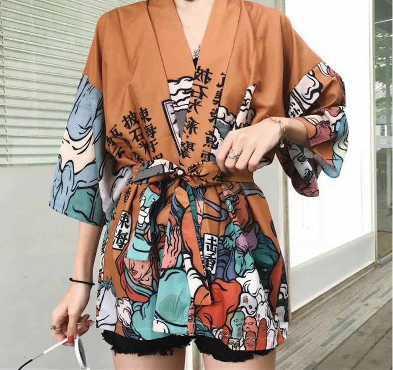 Veste Kimono Femme Motifs Japonais - Image 2