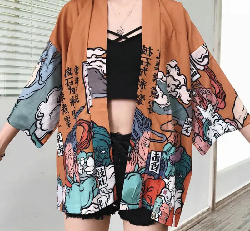 Veste Kimono Femme Motifs Japonais - Image 3