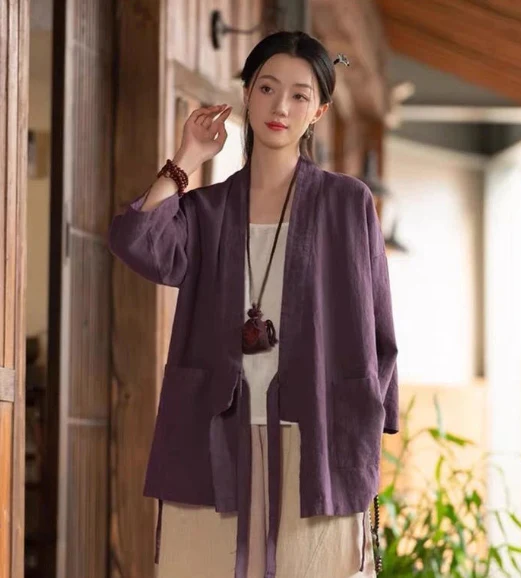 Veste Kimono Femme Sobre - Image 2