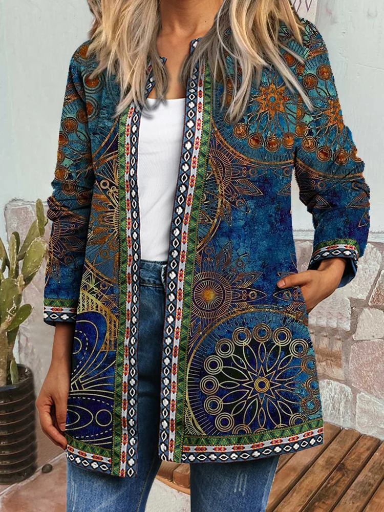 Veste Kimono Femme Vintage Ethnique - Image 2