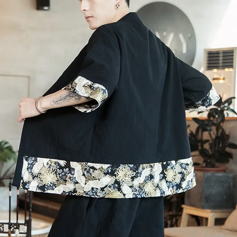 Veste Kimono Homme à Motifs - Image 2