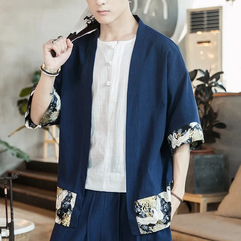 Veste Kimono Homme à Motifs - Image 4