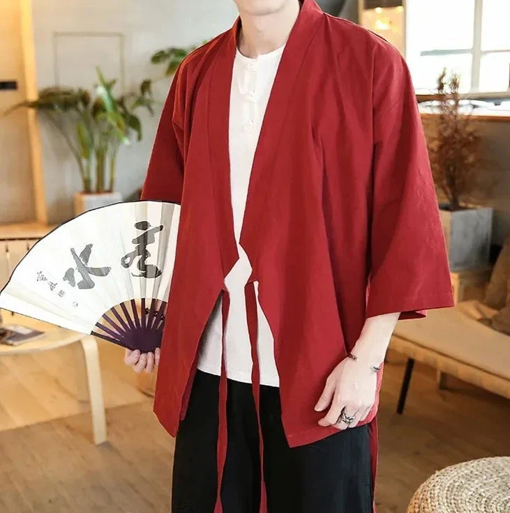 Veste Kimono Homme Classique - Image 10