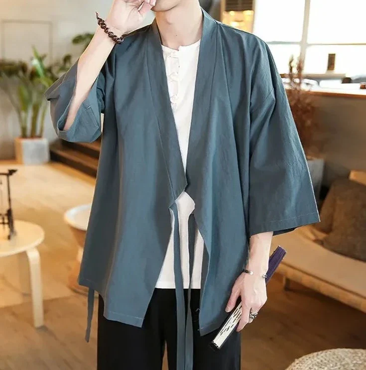 Veste Kimono Homme Classique - Image 4