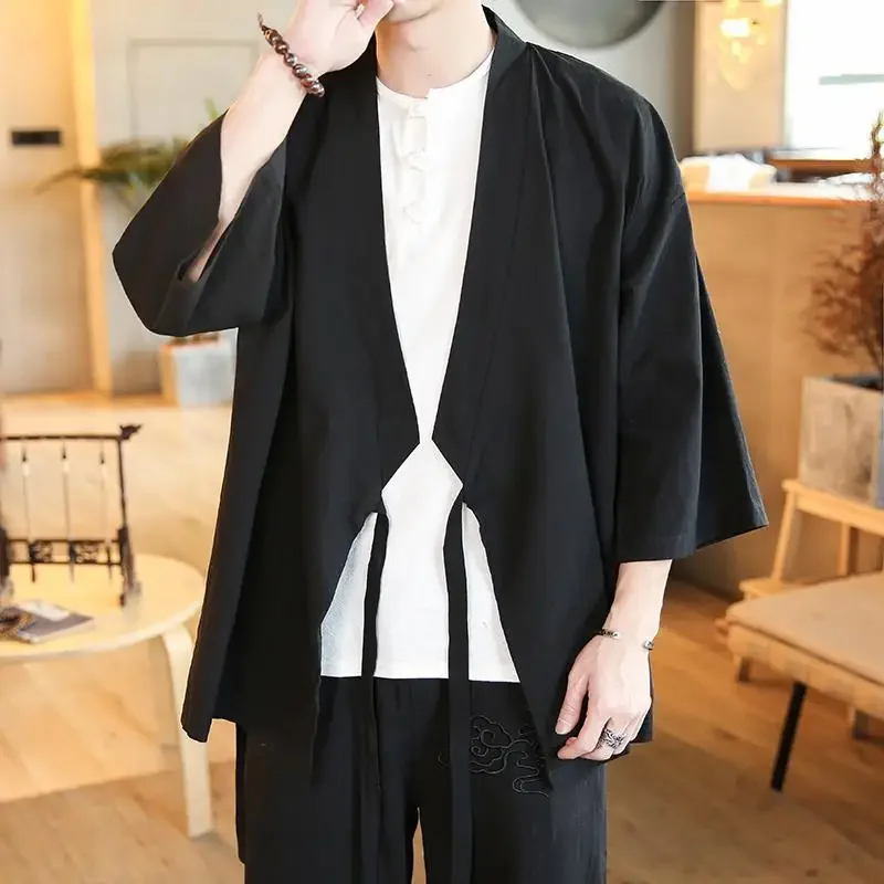 Veste Kimono Homme Classique - Image 7