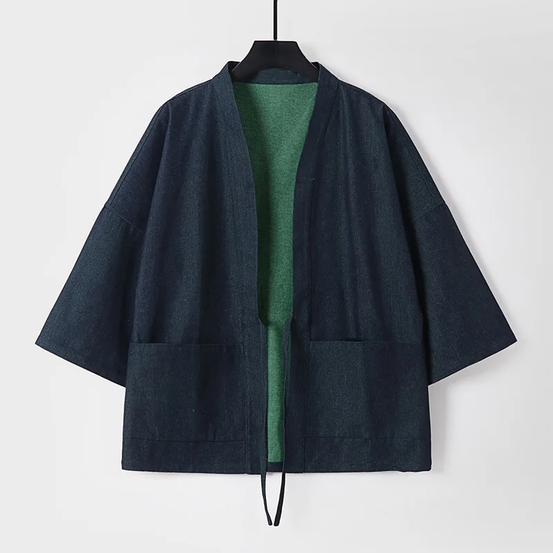 Veste Kimono Homme Décontracté en Jean - Image 2