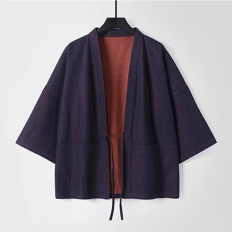 Veste Kimono Homme Décontracté en Jean - Image 3
