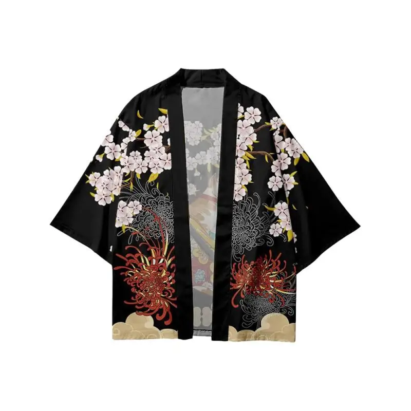 Veste Kimono Homme Fleuri - Image 2