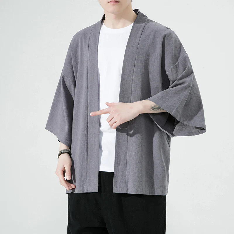 Veste Kimono Homme Fluide - Image 10
