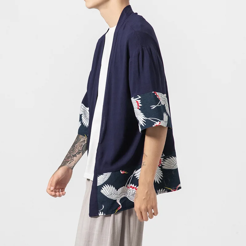 Veste Kimono Homme Grues - Image 3