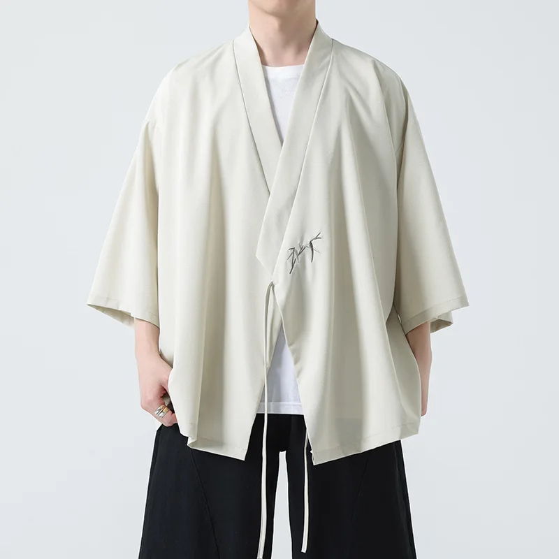 Veste Kimono Homme Traditionnelle Brodée - Image 2