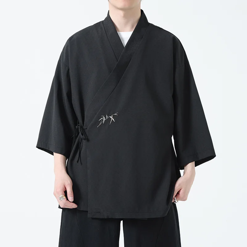 Veste Kimono Homme Traditionnelle Brodée - Image 3