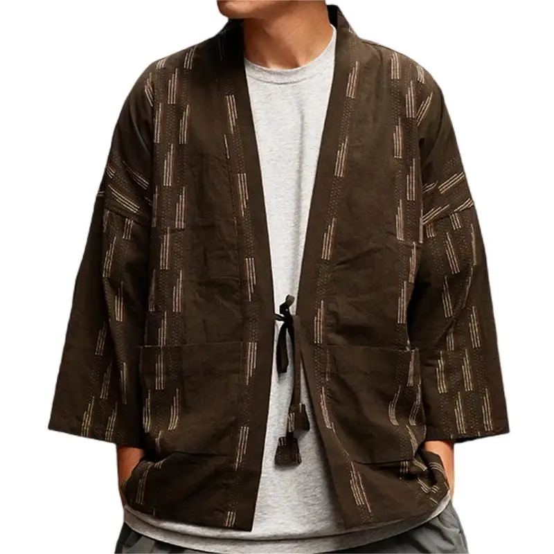 Veste Kimono Japonais Ample en Coton - Image 2