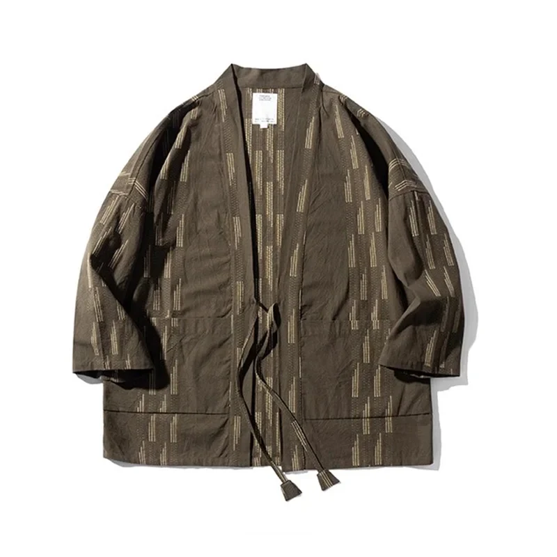 Veste Kimono Japonais Ample en Coton - Image 3