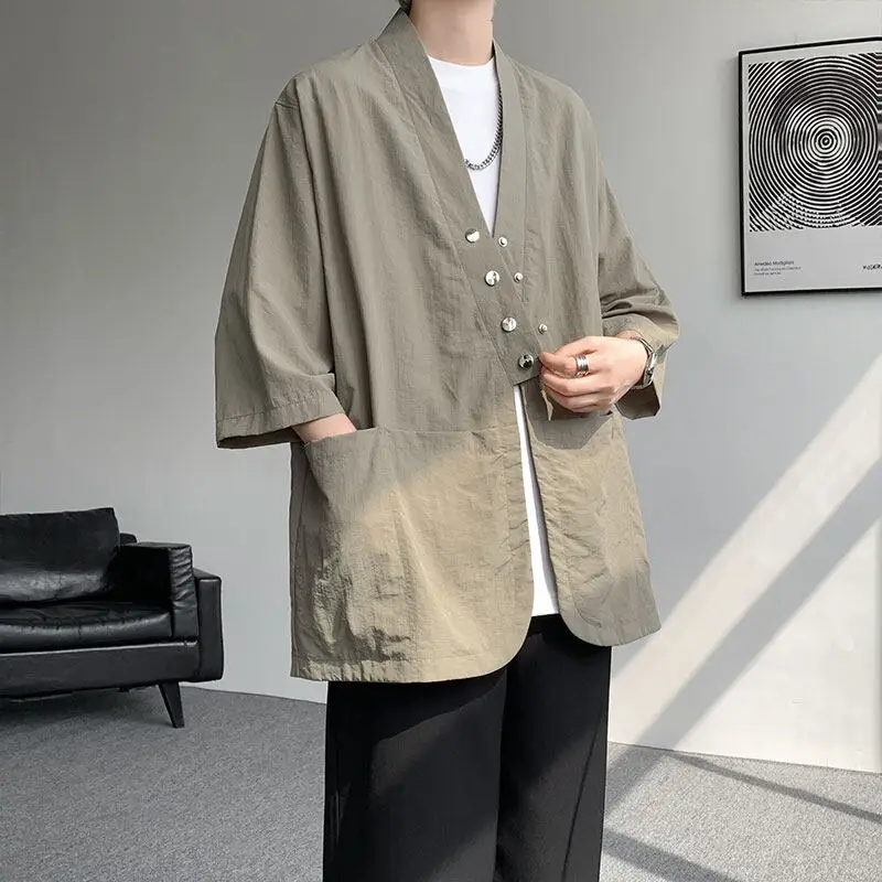 Veste Kimono Japonais Boutonnée