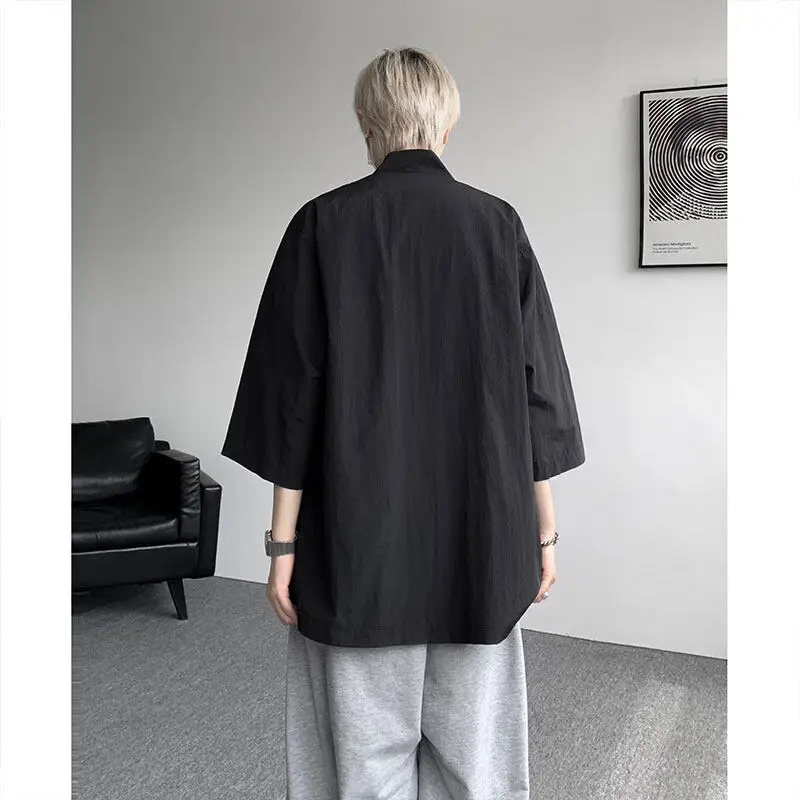 Veste Kimono Japonais Boutonnée - Image 5
