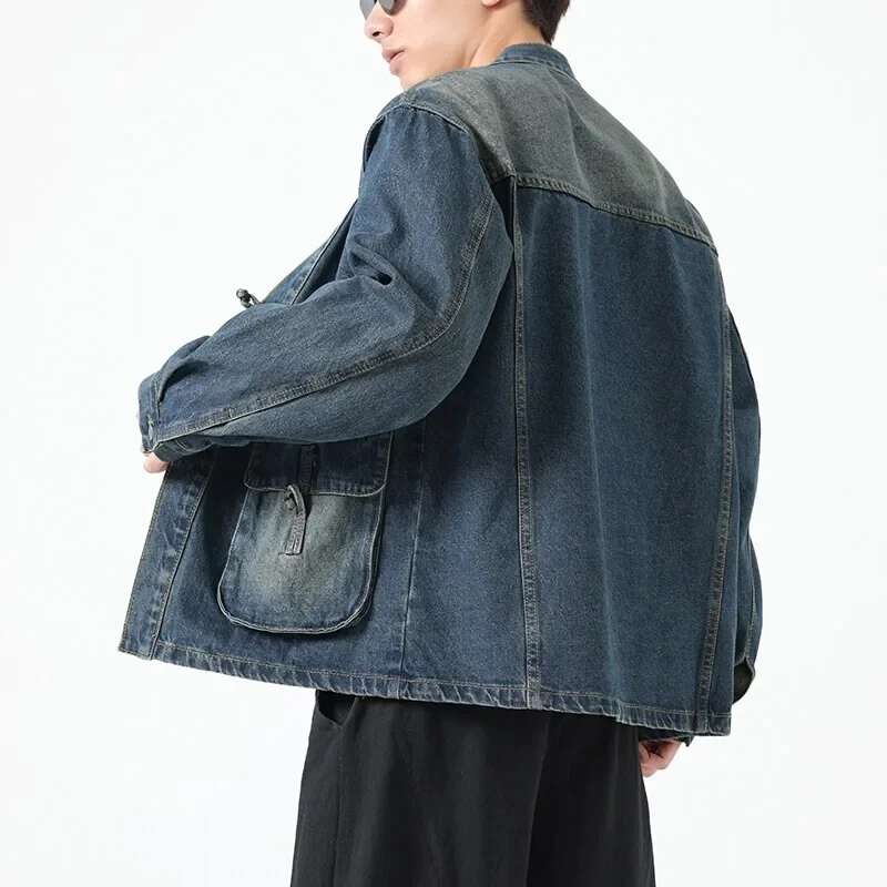 Veste Kimono Japonais en Jean à Poches - Image 3