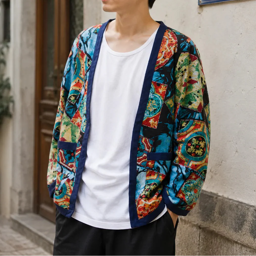 Veste Kimono Japonais Vintage Ethnique
