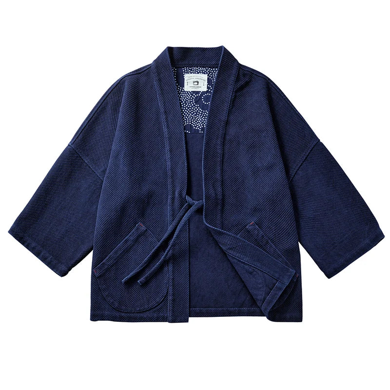 Veste Kimono Japonaise Indigo - Image 2