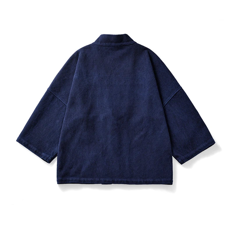 Veste Kimono Japonaise Indigo - Image 4