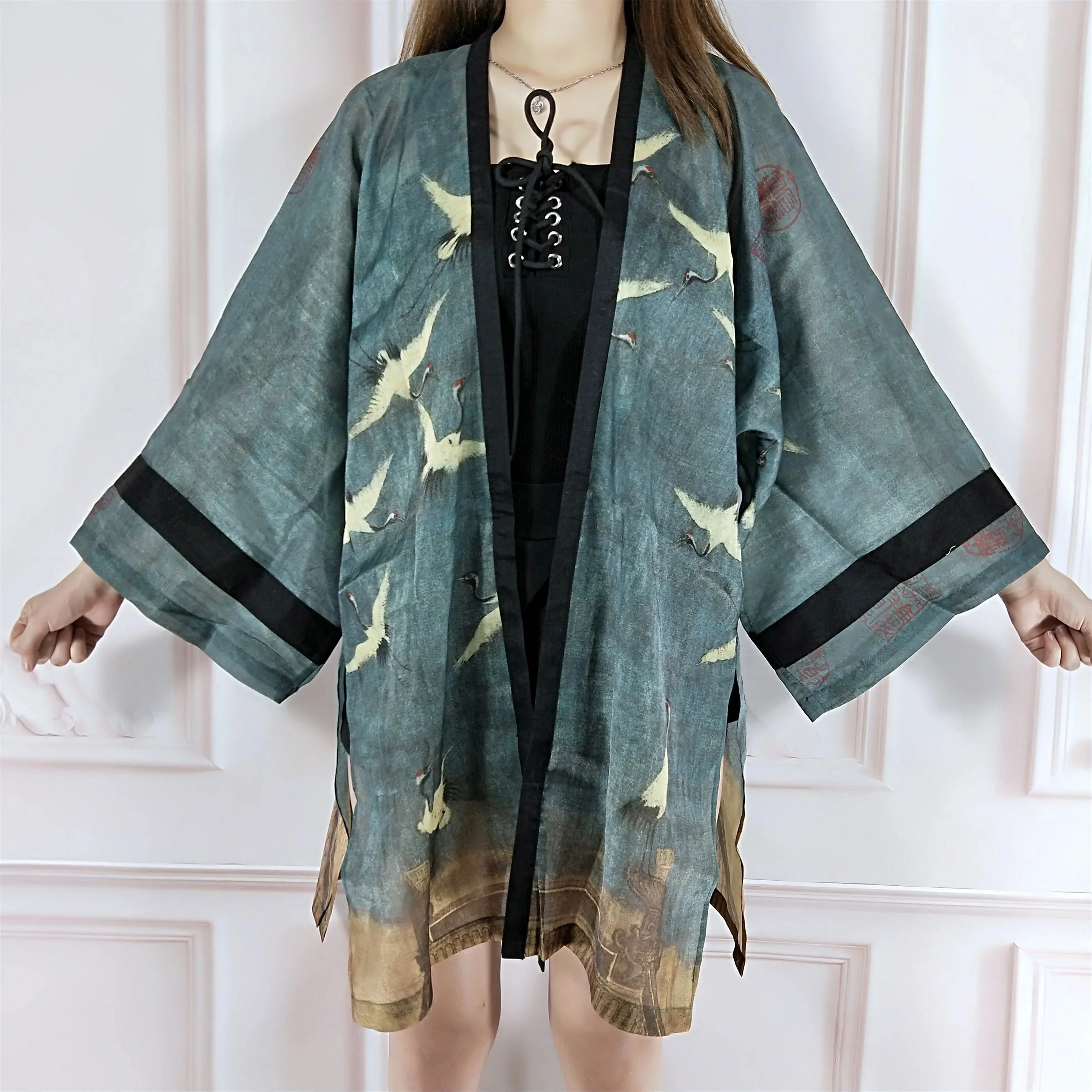Veste Kimono Japonaise Légère Femme - Image 3