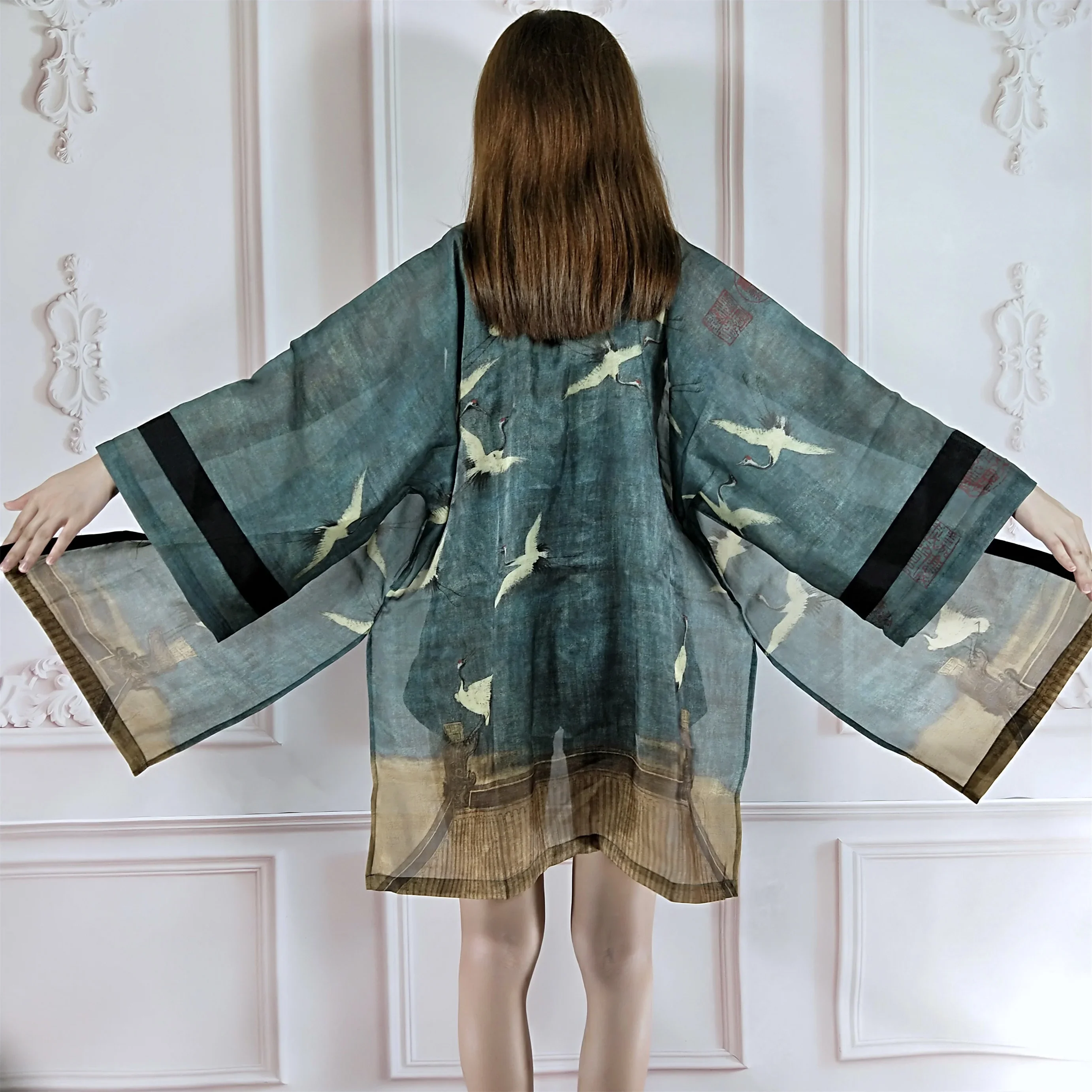Veste Kimono Japonaise Légère Femme - Image 5