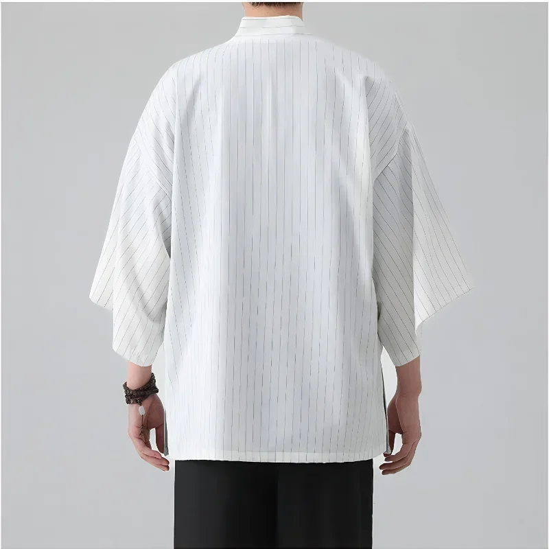 Veste Kimono Rayée - Image 3