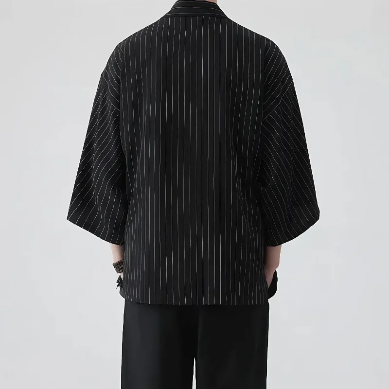 Veste Kimono Rayée - Image 4