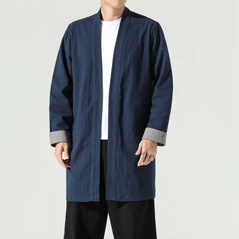 Veste Kimono Style Japonais Classique - Image 4