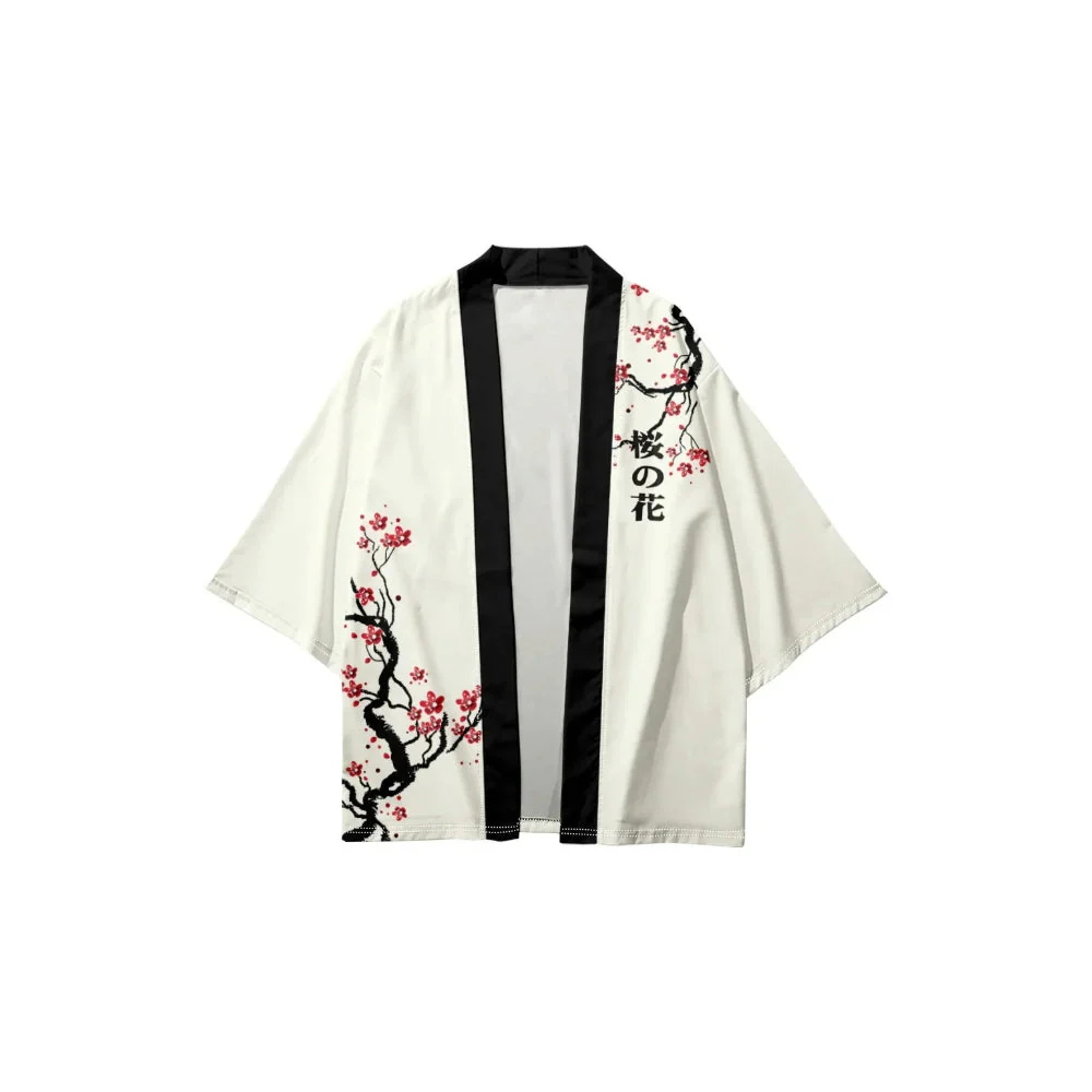 Veste Légère Blanche Kimono Femme - Image 2